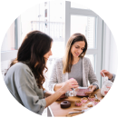 two women at the table